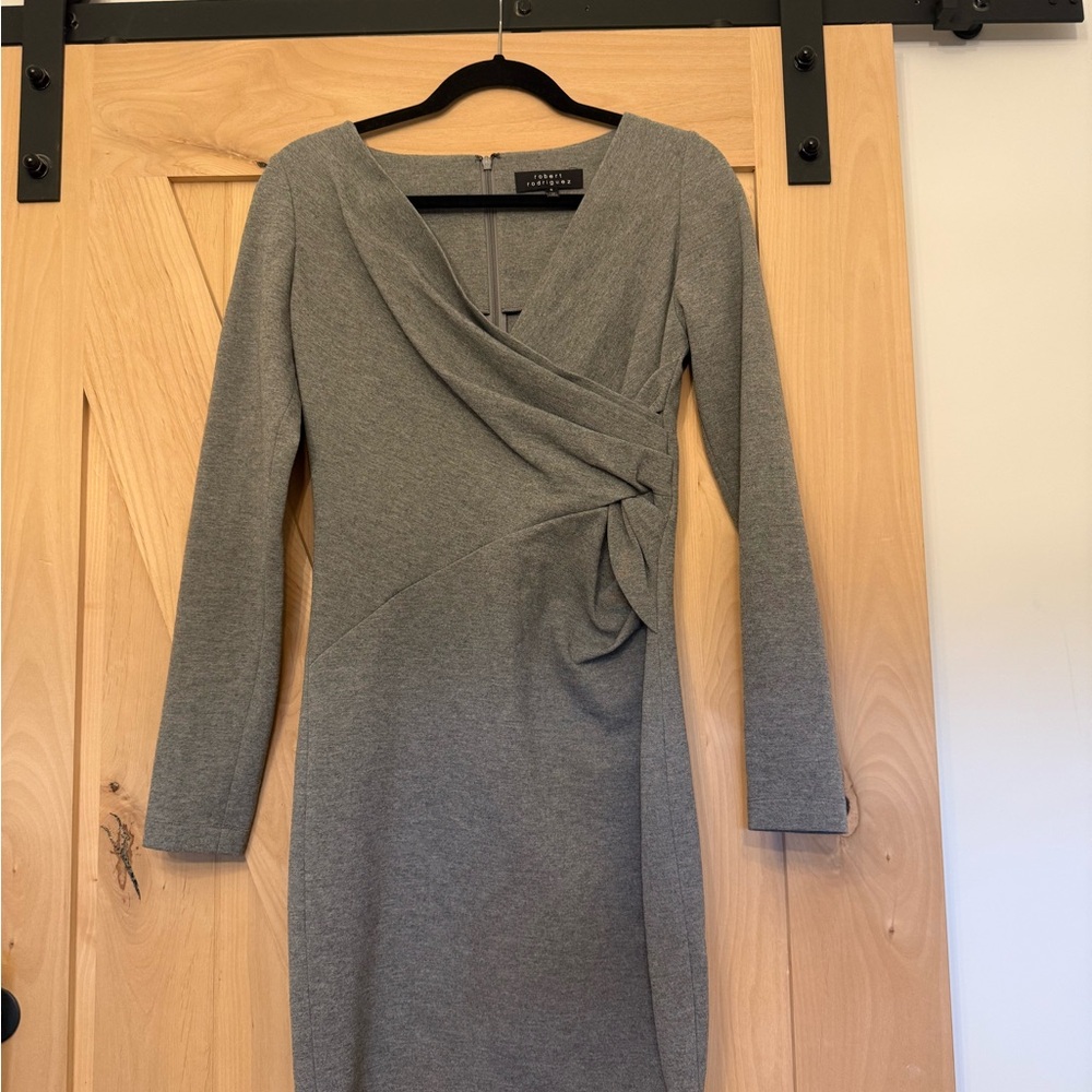 Robert Rodriguez Asymmetrical Gray Dress